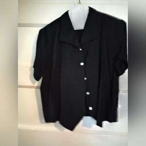 Dress Barn medium black women's top like new